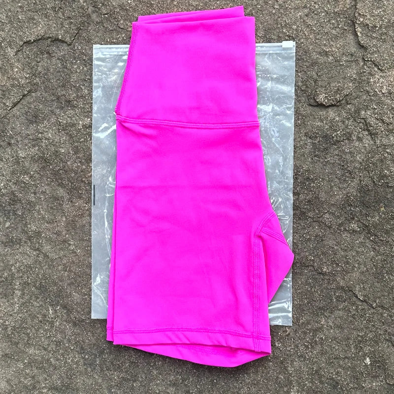 Frauen Sport Biker Shorts Frauen Nackt Gefühl Hohe Taille Yoga Shorts Push-Up Fitness Leggings Bauch-steuer Yoga Dünne Shorts