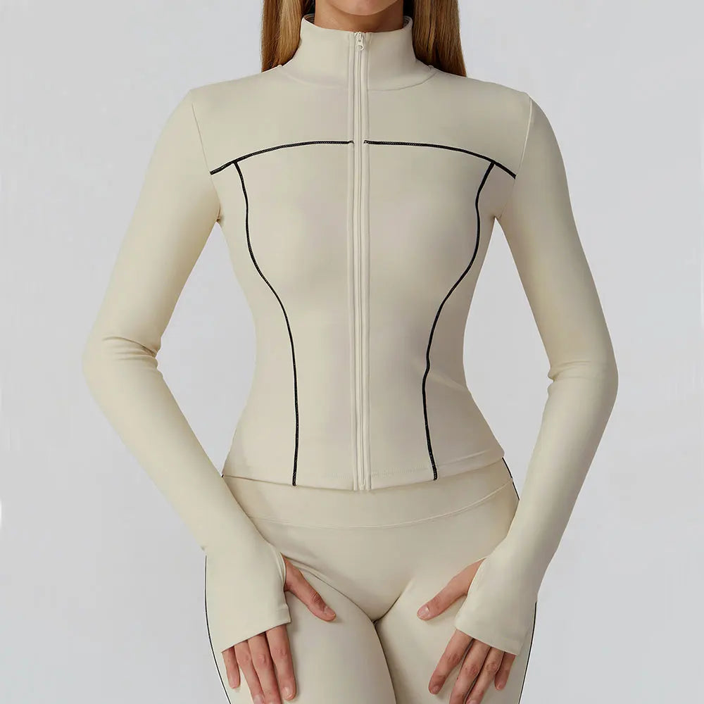 Yoga Kleidung Frauen Sport Jacke Laufen Langarm Shirt Sport Jacken Top Workout Mantel Gym Training Kleidung Workout Yoga Top