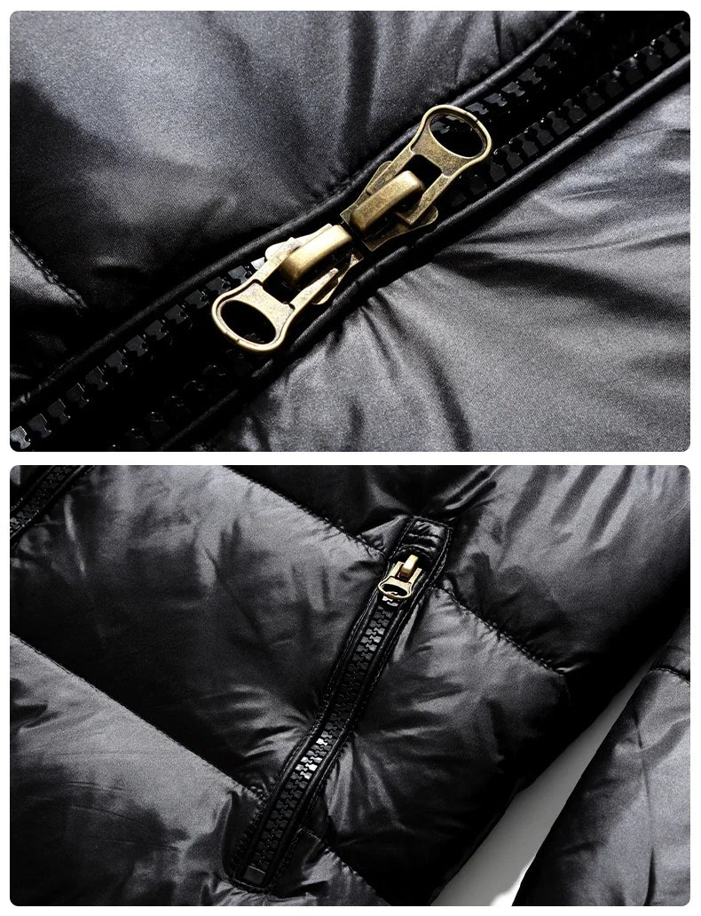 2024 Winter Neue Herren Puffer Jacke Mode Dicke Männer Frauen Ente Unten Jacke Im Freien Warme Casual Mäntel Feste Kapuze Mäntel