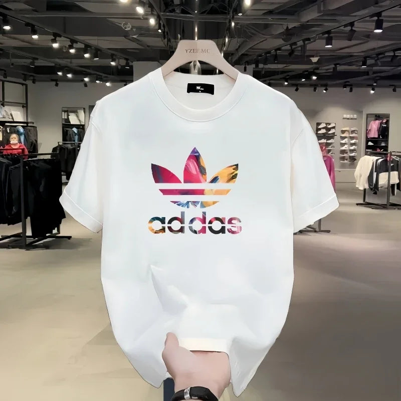 2026 Sommer Herren T-Shirt Kurzarm Reine Baumwolle T-Shirt Sommer Slim Fit Vollbaumwolle Halbarm Rundhals Atmungsaktiv Trend