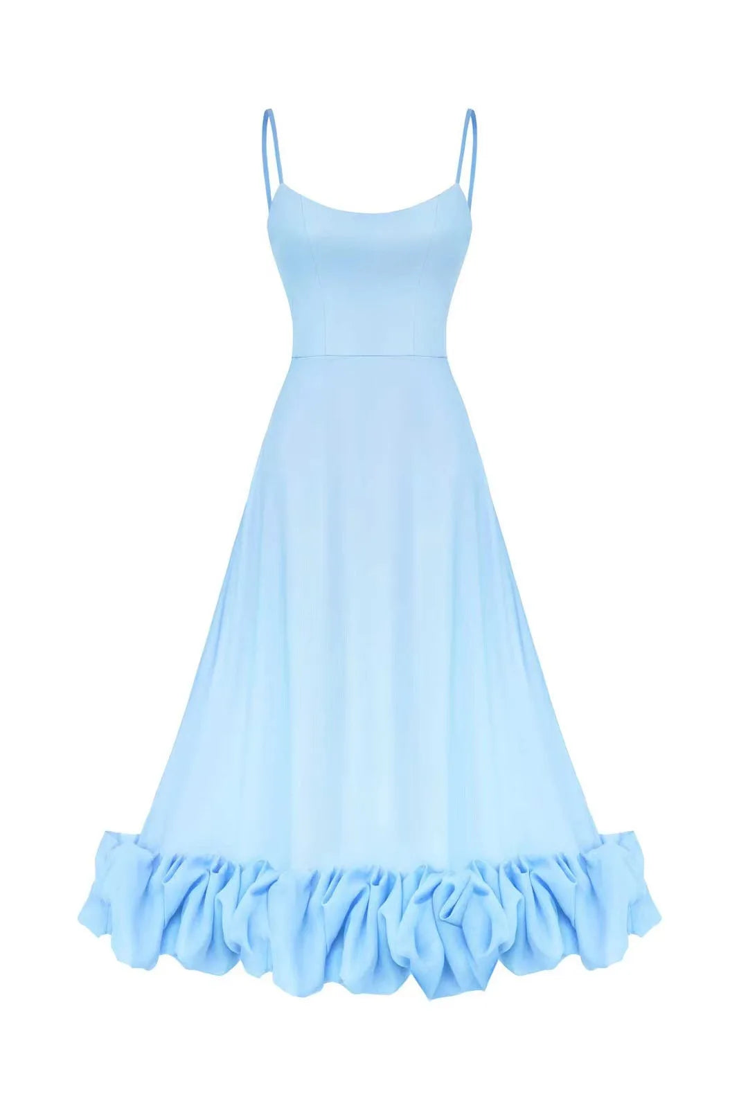 Elegante Rüschen solide Schlinge langes Kleid Frauen Riemen Taille Party Kleider Mode ärmellose rücken freie Strands chaukel Rock A-Linie Tutu