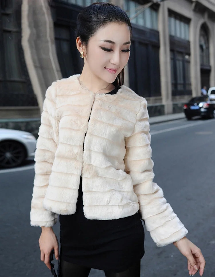 2023 Winter Vintage Pelzmantel Frauen Kurzen Graben Faux Pelz Jacke Haarigen Mantel Künstliche Pelzmantel Frauen Faux Pelz Mäntel