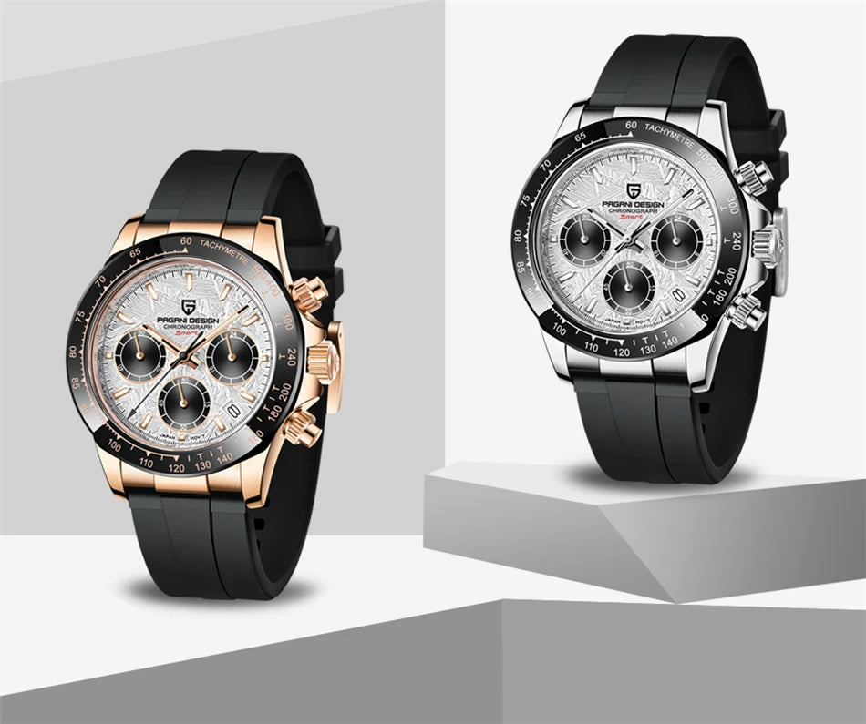 40mm Neue V2 PAGANI DESIGN männer Quarz Uhren Sapphire Retro Chronograph Edelstahl Wasserdichte Uhr Männer Relogio Masculino