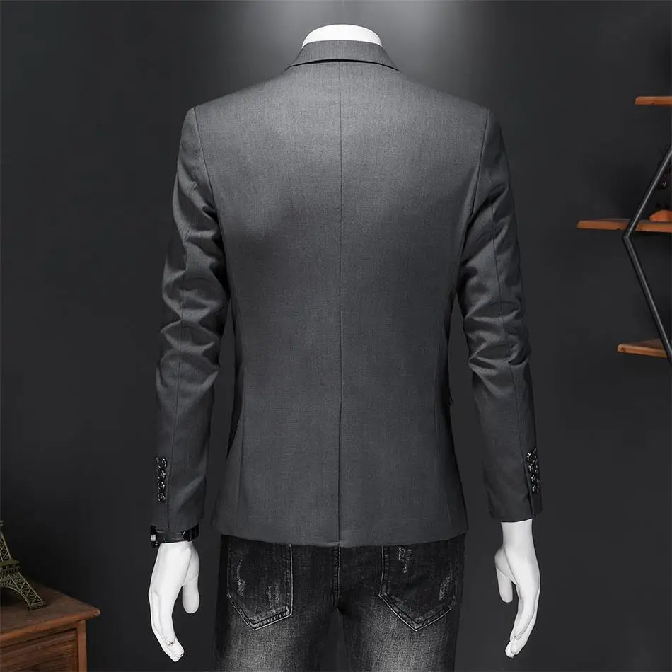 Boutique Mode Einfarbig High-end-Marke Casual Business herren Blazer Bräutigam Hochzeit Kleid Blazer für Männer Anzug Tops jacke Mantel