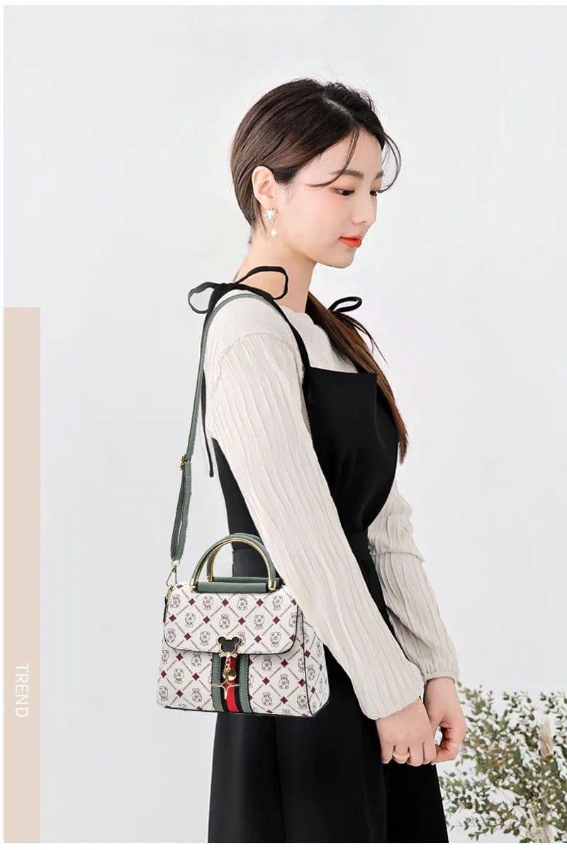 Neue Umhängetasche Damen Tasche Tote Luxus Designer Handtasche Damen Handtaschen Leder Bedrucktes Monogramm Einzelschulter Straddle Bag