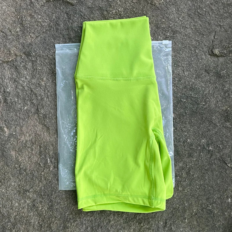 Frauen Sport Biker Shorts Frauen Nackt Gefühl Hohe Taille Yoga Shorts Push-Up Fitness Leggings Bauch-steuer Yoga Dünne Shorts