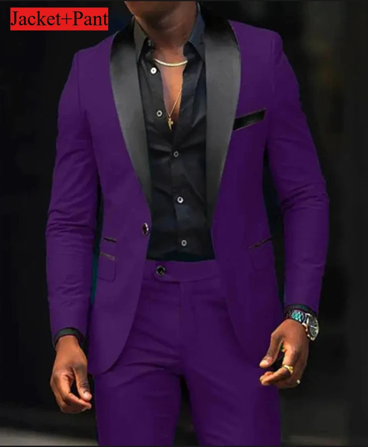 Männer Formale Slim Fit Smoking Prom Anzug Männlichen Bräutigam Hochzeit Blazer Hohe Qualität Trauzeuge Luxus Kleid Business Bankett Party Anzug
