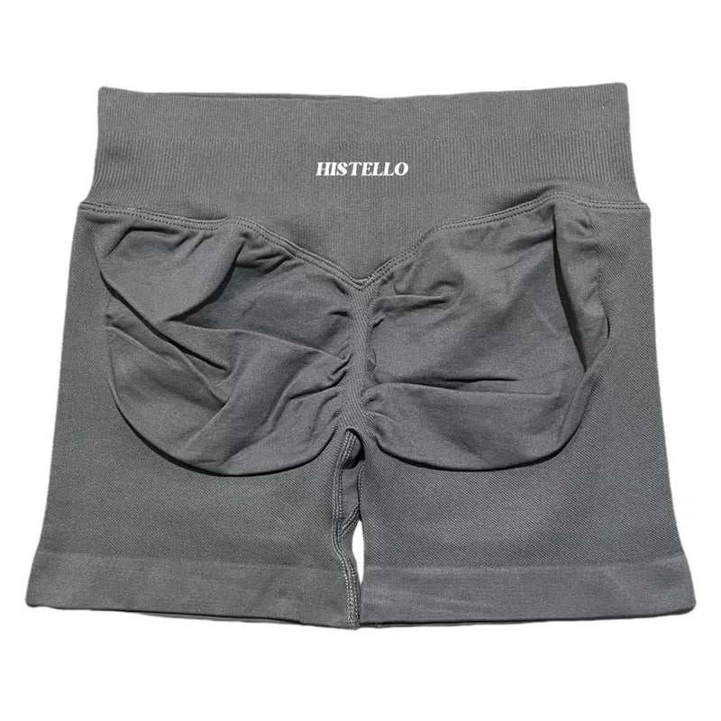 HISTELLO Impact Shorts Df Substitute High Waist Women Yoga Workout Short Seamless Leggings Stretch Fitness Running Gym Shorts