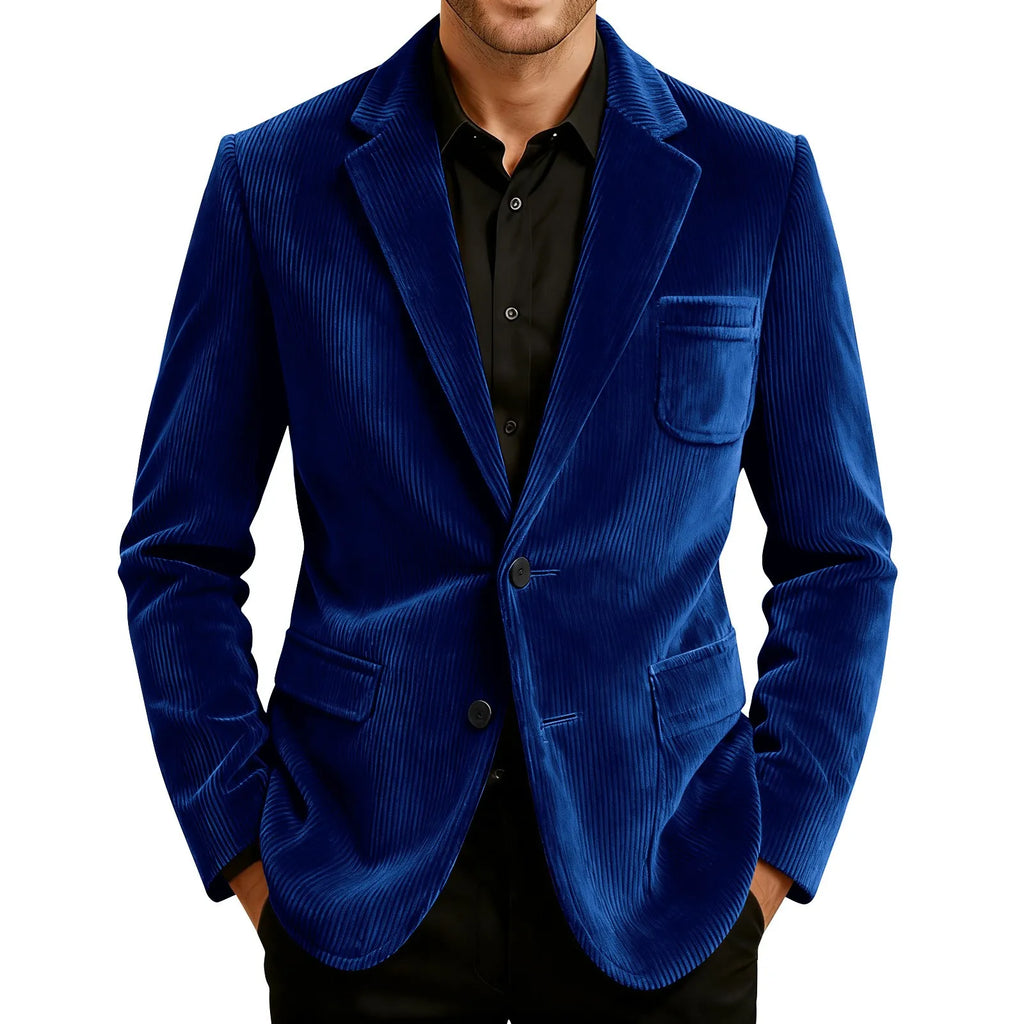 Männer Einfarbig Cord Warme Anzug Jacke Strickjacke Frühling Herbst Business Casual Cord Blazer Jacke männer Anzug Mantel
