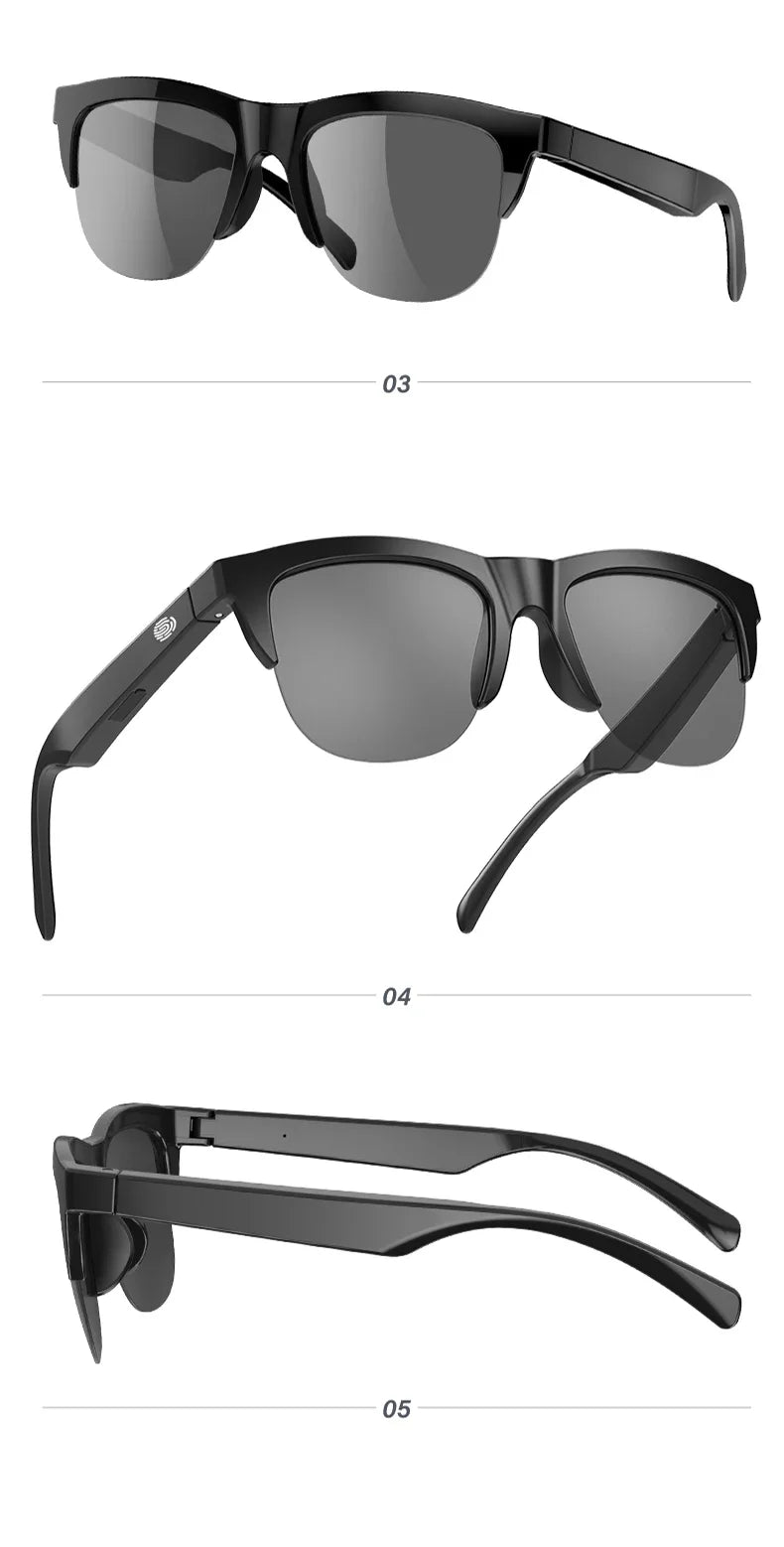 Neue intelligente Bluetooth V5.3-Sonnenbrille, Brille für Anrufe, Outdoor-Sport-Kopfhörer, HIFI, schwarze Technologie, Anti-Touch-UV-Schutz für Männer und Frauen