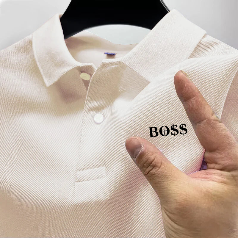 Kurzarm-Poloshirt für Herren, schnell trocknend, atmungsaktiv, lässig, stilvoll, Business, Sport, Sommer, hoch, neu, 2025