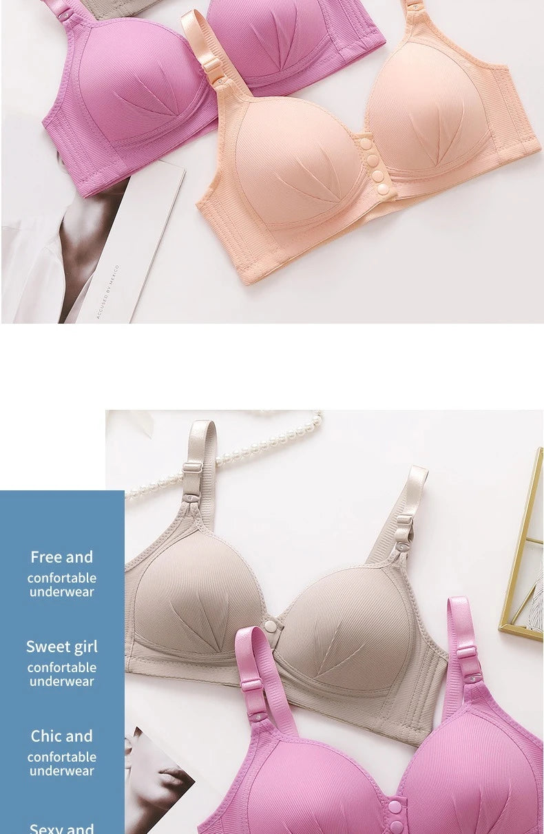 Neue Große Größe Vordere Schnalle Sexy Push-up DAMEN Bh Einstellbare Dünne Tasse Atmungsaktive Bequeme Mutter Mittleren Alters Damen unterwäsche