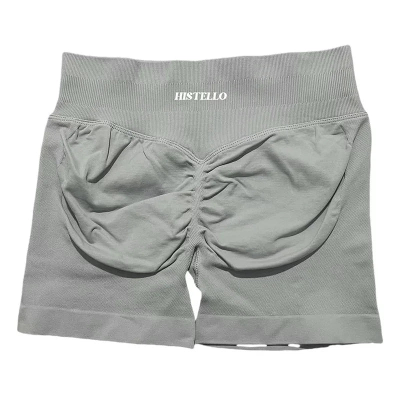 HISTELLO Impact Shorts Df Substitute High Waist Women Yoga Workout Short Seamless Leggings Stretch Fitness Running Gym Shorts