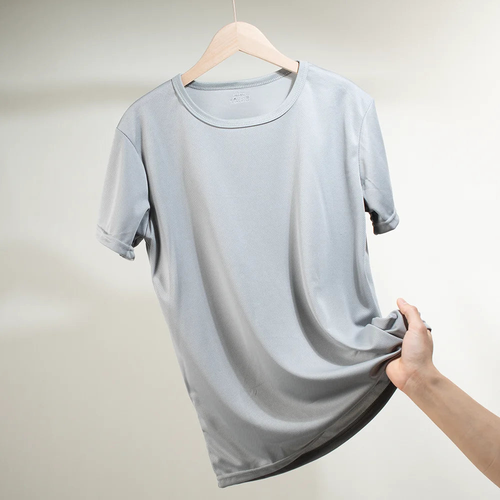 Mehrfarbiges, schnell trocknendes, kurzärmliges Sport-T-Shirt, Fitnessstudio-Trikots, Fitness-Shirts, Trainer-Lauf-T-Shirt, atmungsaktive Sportbekleidung für Herren