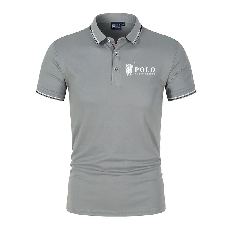 Herren Premium Sommer-Poloshirt, schnelltrocknend, atmungsaktiv, lässig, Business-Mode, Sport, Kurzarm, Herrenbekleidung
