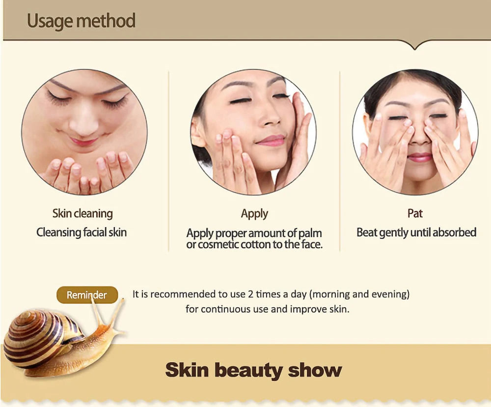 Hautpflege Schneckencreme Kollagencreme Anti Aging Haut aufhellen Gesichtscreme Verblassen dunkle Augenringe Entfernen Tränensäcke Augenserum