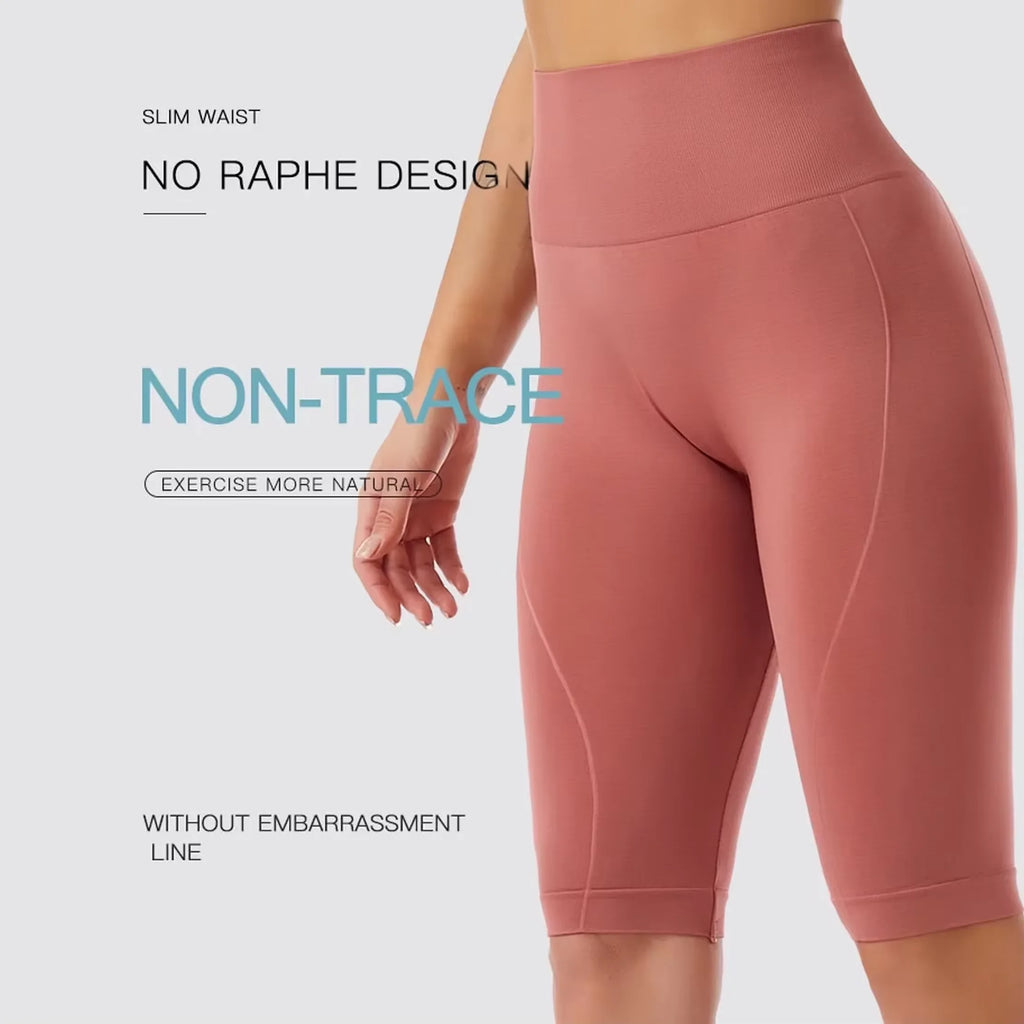 Frauen Naked Feeling Workout Push-Up-Leggings Bauchkontrolle Yoga Laufen Fitness Gym Slim Hosen Hohe Taille Sport Biker Shorts