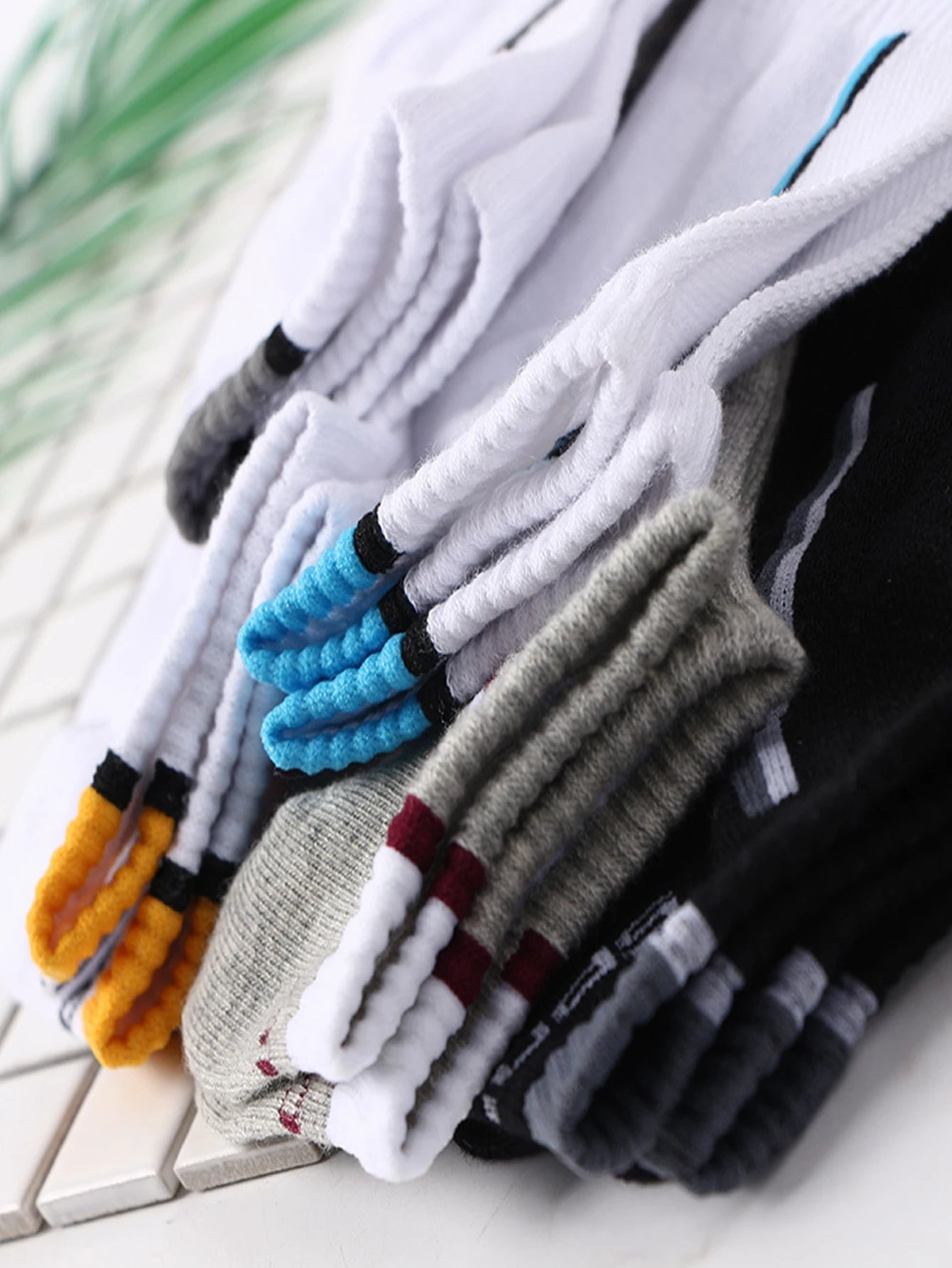 30Pairs Männer Socken Mesh Atmungsaktive Kurze Casual Socken Farbe-block Sport Socke Sport Socken Absorbieren Schweiß Knöchel