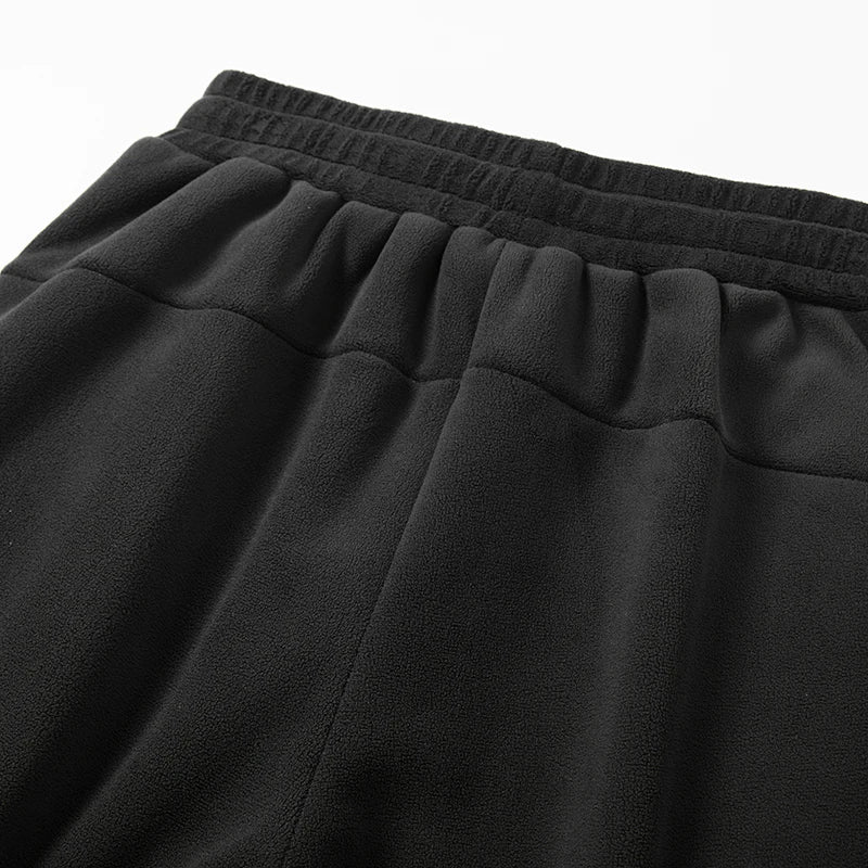 YJKVUR Unisex 2025, Winter, neue Oversize-Hose, für Herren und Damen, warme Fleece-Futter, Kordelzug-Hose, lässig, bequem, Fitnessstudio, Jogginghose