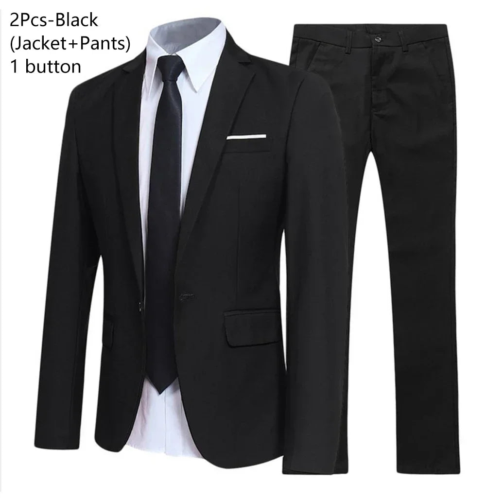 Hochzeitsanzüge für Männer, 3-teiliges Set, elegante Jacken, Weste, Hosen, Blazer, formelles Outfit, modisch, klassisch, komplettes 2024-Kostüm