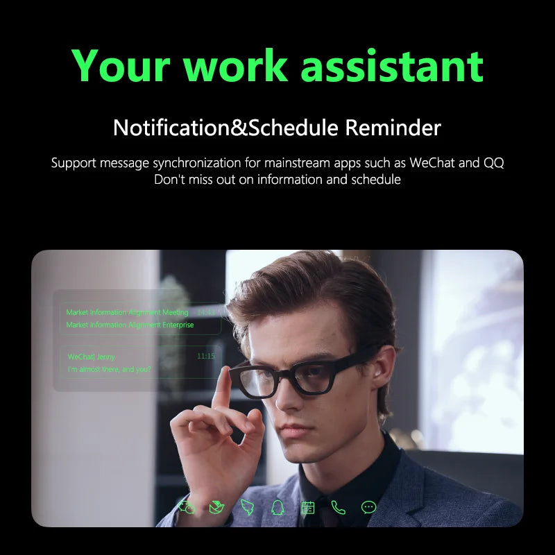 INMO Go Smart AR Glasses Real Wireless Ultra Light AI Assistant Translator Glasses for Music/Call/Translator/Prompter/Navigation