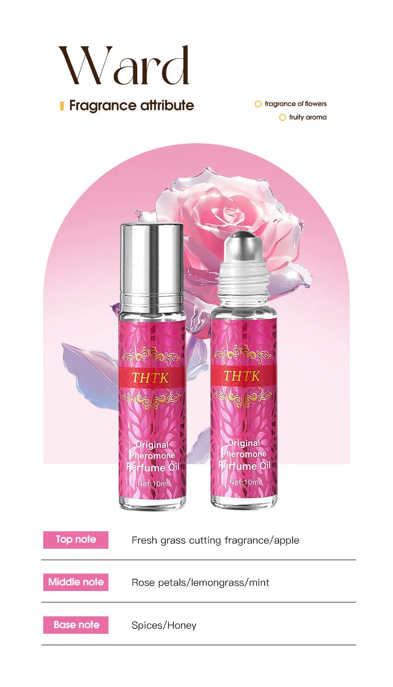 8-teiliges feromon-Langanhaltendes Parfüm für Männer und Frauen, frischer romantischer Duft, Blumenaroma. Es gibt einen schwachen Rosenduft um, Charmi