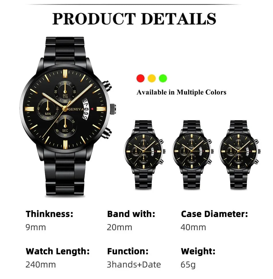 Mode Männer Edelstahl Uhr Luxus Kalender Quarz Armbanduhr Herren Business Uhren für Mann Uhr Montre Homme