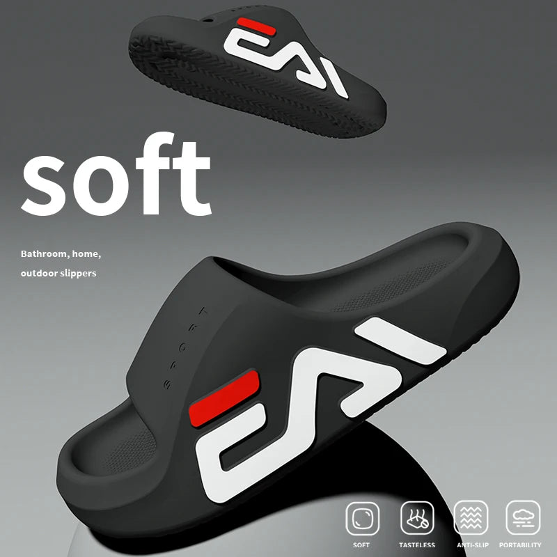 Extra dicke Sohle für Herren, weiches Luftkissen, lässige Hausschuhe, EVA-Sandalen, modische Flip-Flops, Outdoor, Sommer, Strandschuhe am Meer