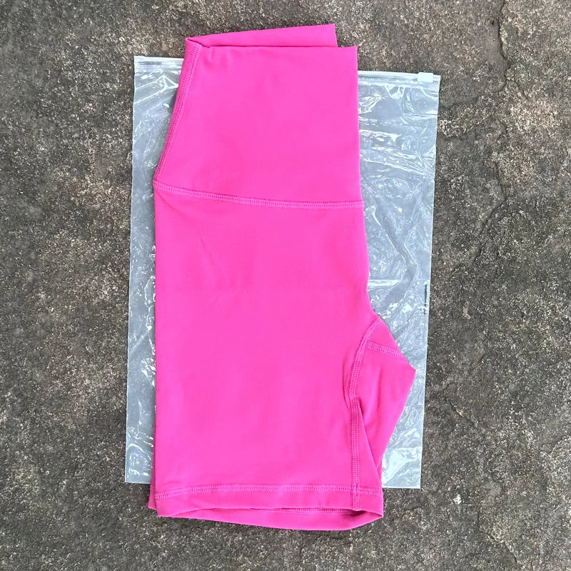 Frauen Sport Biker Shorts Frauen Nackt Gefühl Hohe Taille Yoga Shorts Push-Up Fitness Leggings Bauch-steuer Yoga Dünne Shorts