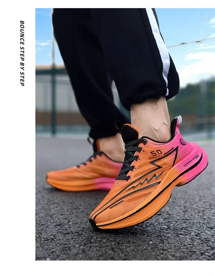 Marke männer Carbon Platte Laufschuhe Weiche Kissen Stoßdämpfende Sport Schuhe Unisex Turnschuhe Licht Anti-Slip Training Schuhe