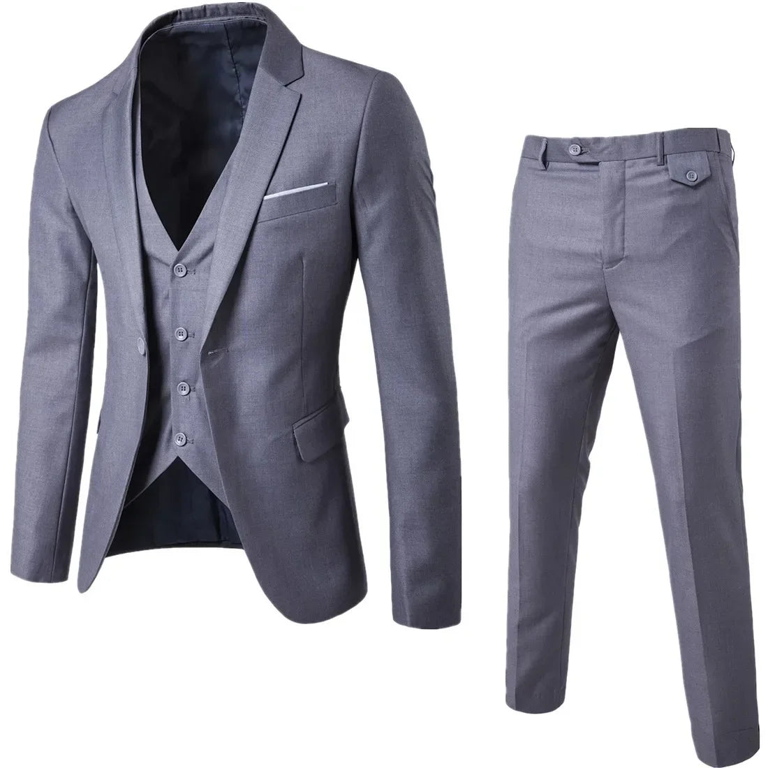 Hochzeitsanzüge für Männer, 3-teiliges Set, elegante Jacken, Weste, Hosen, Blazer, formelles Outfit, modisch, klassisch, komplettes 2024-Kostüm