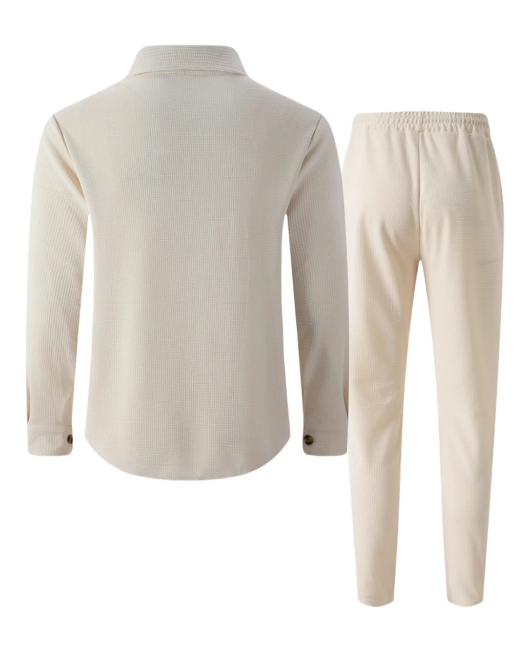 Männer Frühling Herbst Casual Anzug Street Style Einfarbig Lose Gepolsterte Lange Ärmeln Zwei-Stück Set Modische Oberbekleidung anzug set