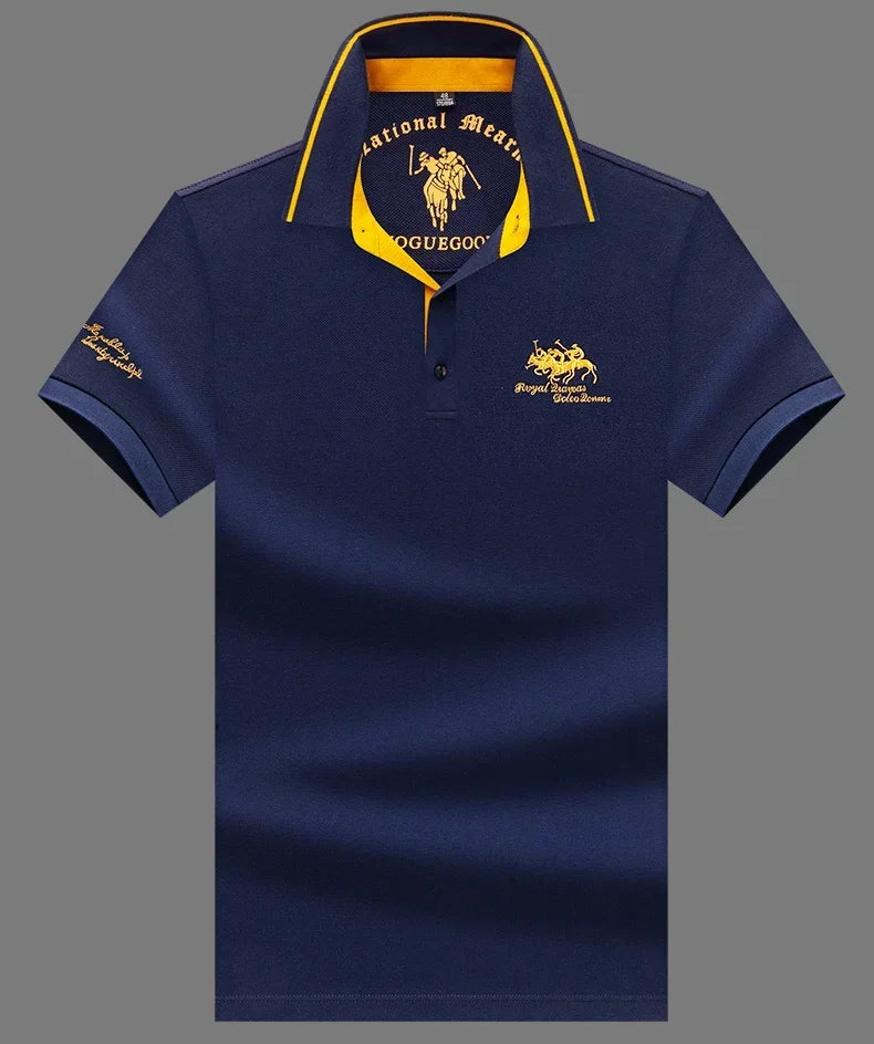 2024 hohe Qualität männer Baumwolle Bestickt Polo-Shirt Sommer Neue High-end-Business Casual Revers Kurzarm T-shirt
