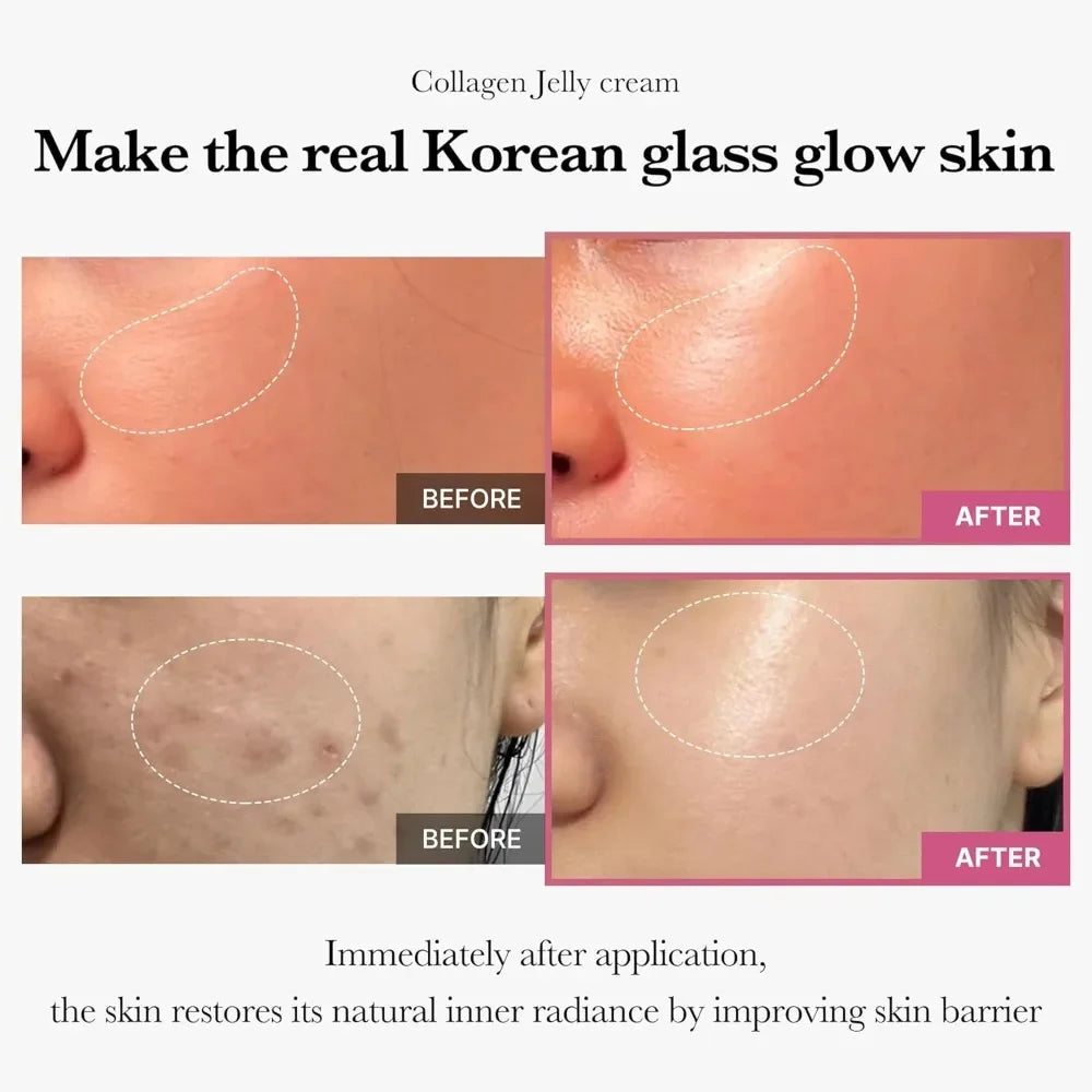 24h Glow & Lifted Collagen Jelly Cream Niacinamid und hydrolysiertes Kollagen stärkt die Hautbarriere und befeuchtet die Haut