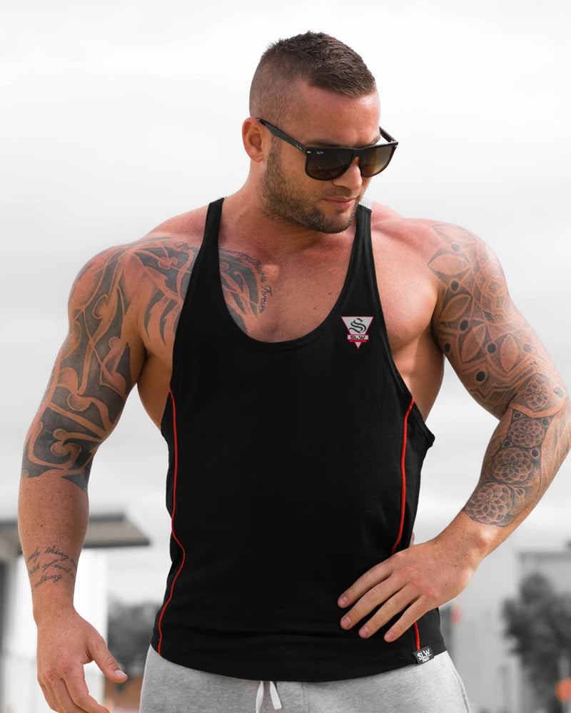 Herren-Bodybuilding-Tanktop, Fitnessstudios, Fitness, ärmelloses Hemd, 2025, neue männliche Baumwollkleidung, modisches Singlet-Weste, Unterhemd für Herren