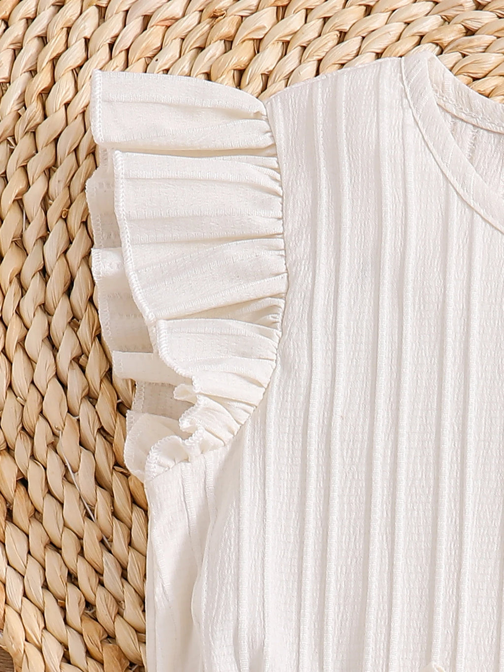 Frühling und Sommer Mädchen Mode Urlaub lässig einfarbig Rundhals fliegende Ärmel Kleid Sommerkleidung + kleine Umhängetasche