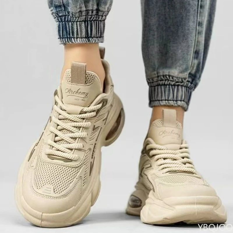 Modische, vielseitige Frühlings-Herbst-neue explosive Herrenschuhe mit dicken Sohlen, lässige, bequeme, höhenvergrößernde Sportschuhe