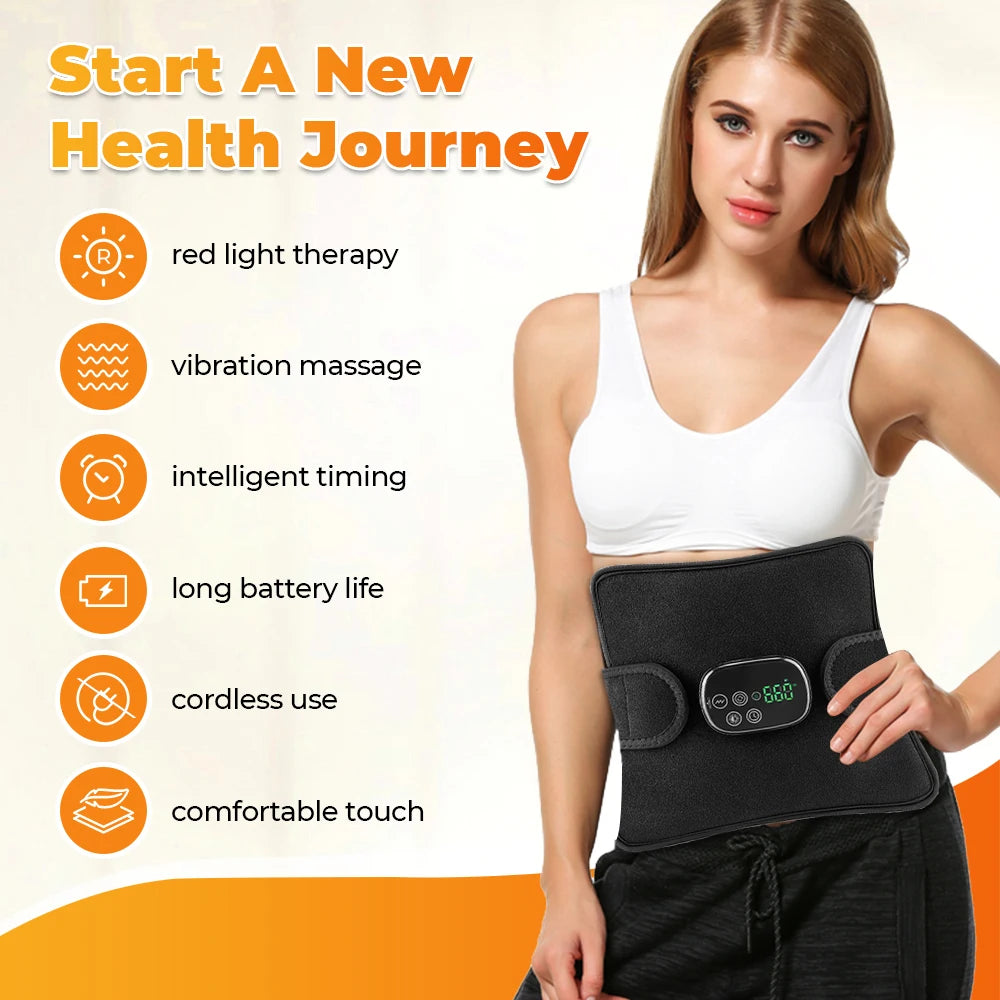 Electric Infrared Knee Pad Re Light Heating Vibration Massager for Back and Waist Thermal Leg Knee Joint Support Brace Wireless