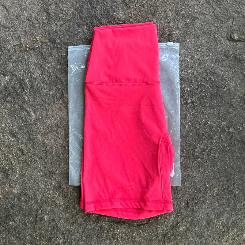 Frauen Sport Biker Shorts Frauen Nackt Gefühl Hohe Taille Yoga Shorts Push-Up Fitness Leggings Bauch-steuer Yoga Dünne Shorts