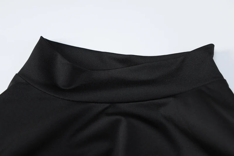 Hugcitar Frauen Mode Rollkragen Lange Ärmel Schwarz Sexy Bodycon Maxi Prom Kleid Herbst Casual Kleidung Streetwear Party Festival
