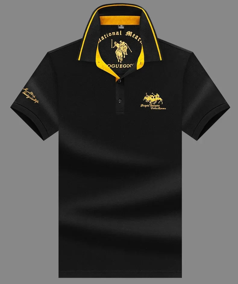 2024 hohe Qualität männer Baumwolle Bestickt Polo-Shirt Sommer Neue High-end-Business Casual Revers Kurzarm T-shirt