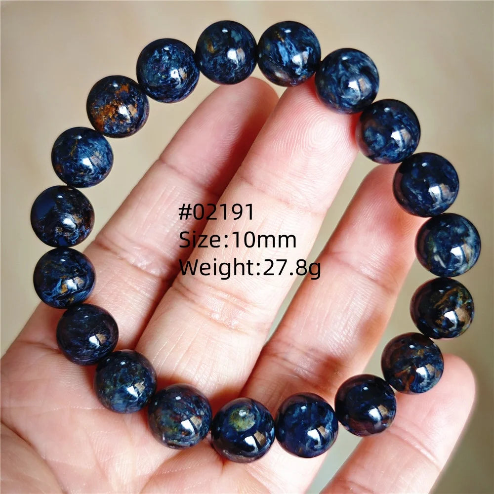 Natürliche blaue Pietersite Runde Perlen Armband Schmuck 12,5 mm Feuer Pietersite Namibia Feuer Pietersite Seltene Steinperlen AAAAAA