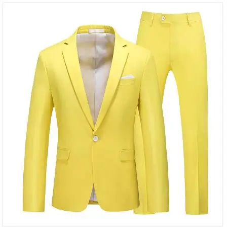 22 Farben einreihige formelle Hochzeit Anzüge Herren bekleidung Mode einfache Männer Business Social Prom Party Kleid 2 Stück Set