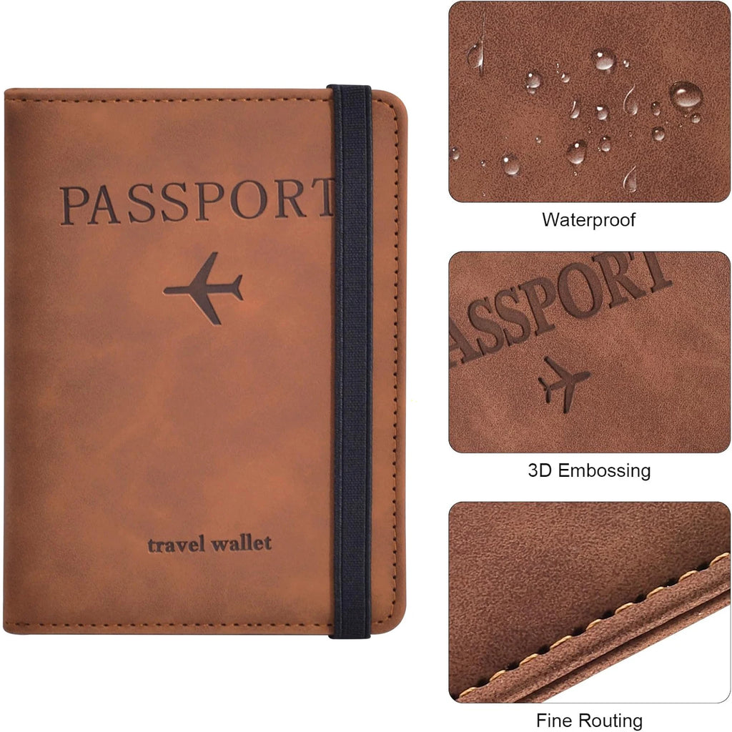 Reisepasshülle für Reiseutensilien, Reisepass-Brieftaschen-Schutzhülle für Reisezubehör, Reisepass-Buchhalter für Damen/Herren
