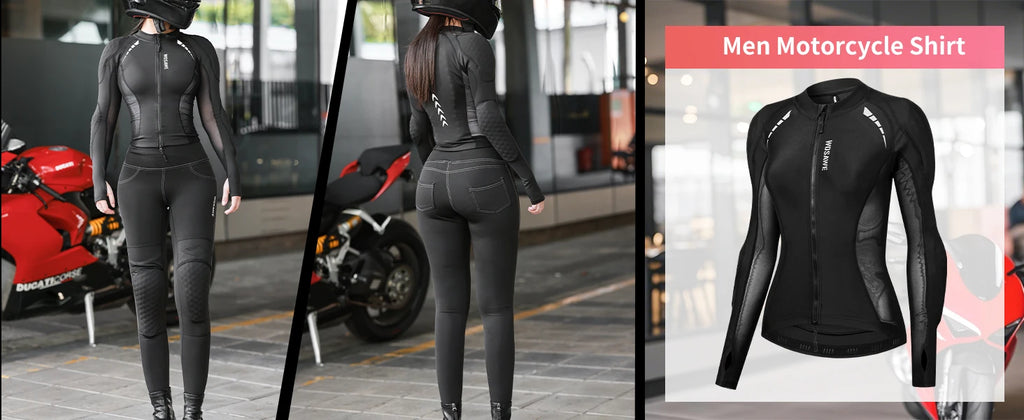 WOSAWE Damen-Motorradhose, schmale Passform, mit Offroad-Outdoor-Reithose mit CE-schützenden Knieschützern, Motocross-Motorradhose