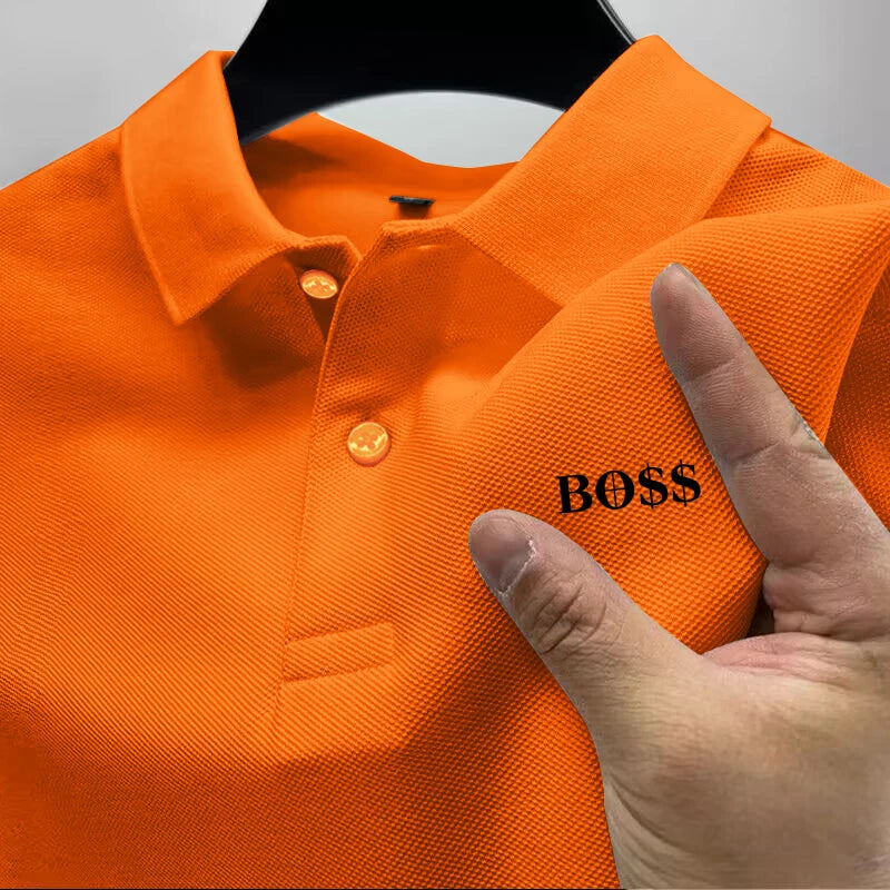 Kurzarm-Poloshirt für Herren, schnell trocknend, atmungsaktiv, lässig, stilvoll, Business, Sport, Sommer, hoch, neu, 2025
