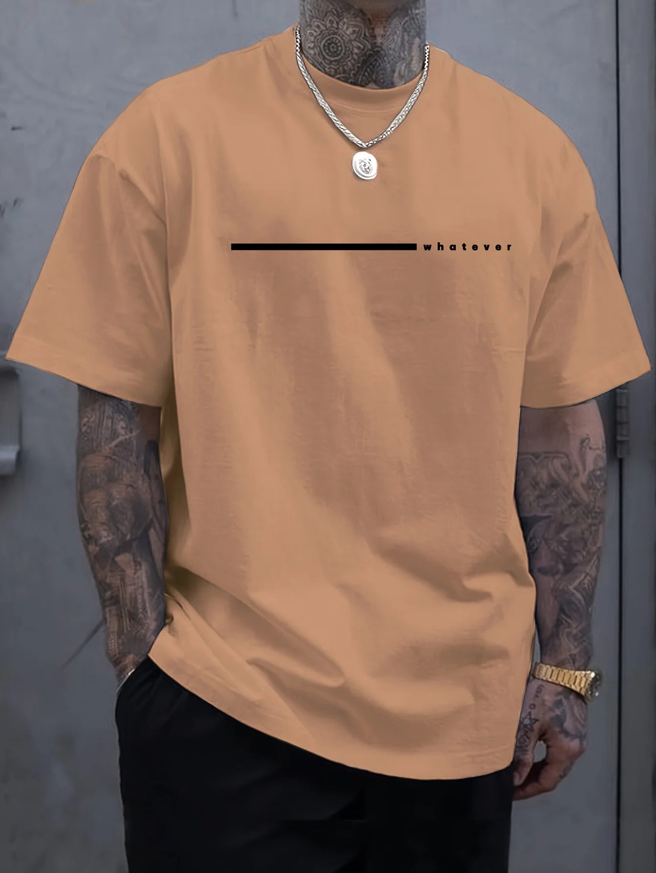 Sommer Herren Casual Sport Loose Plus Size Was auch mit Buchstaben bedrucktes, bequemes Rundhals-Kurzarm-T-Shirt