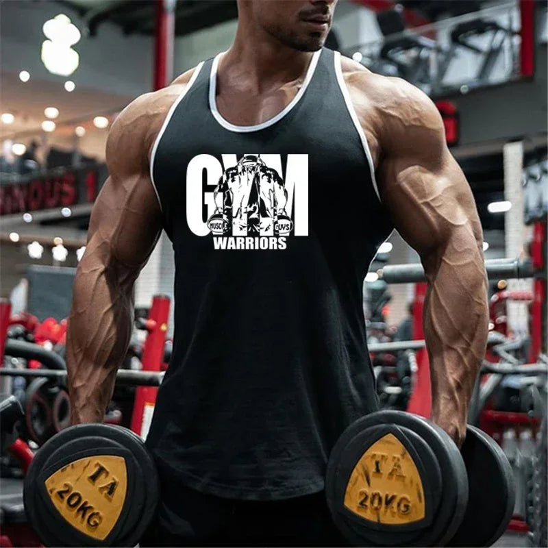 Herren Fitness Workout Muskel Tank Tops Gym Bodybuilding Laufen Slim Fit Sport Shirts Sommer Atmungsaktive ärmellose Baumwollwesten