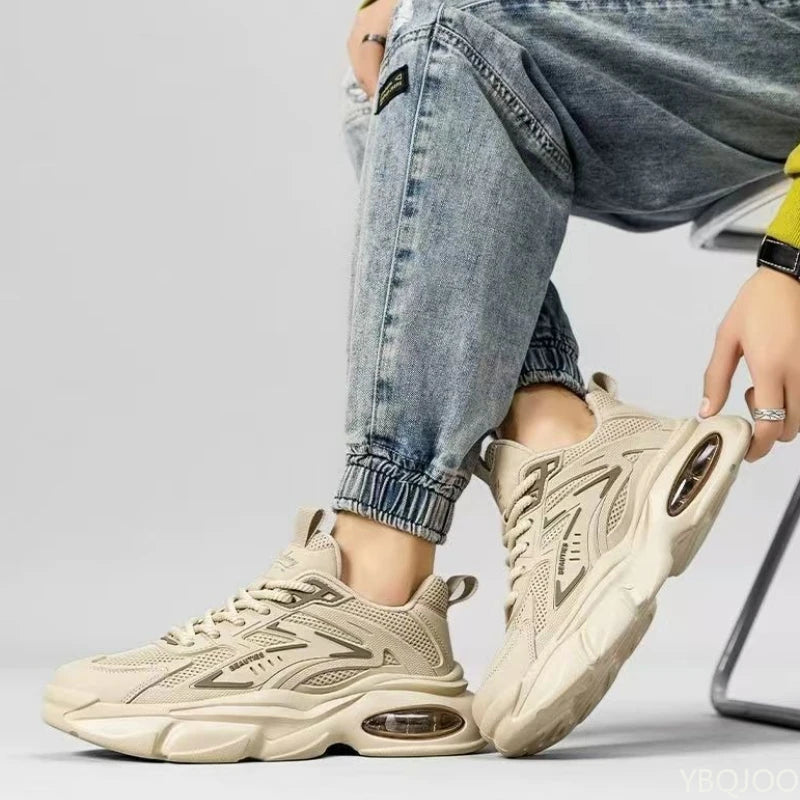 Modische, vielseitige Frühlings-Herbst-neue explosive Herrenschuhe mit dicken Sohlen, lässige, bequeme, höhenvergrößernde Sportschuhe
