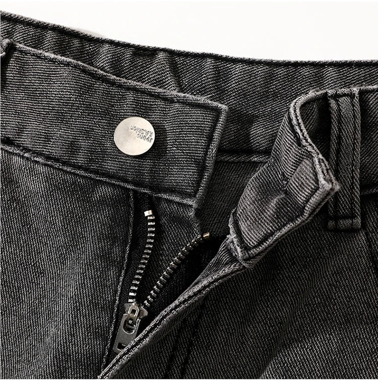 Jeans für Herren im Frühjahr und Sommer 2022, neuer Stil, Trend, gerade, vielseitige Freizeithose, lockere Hose mit weitem Bein